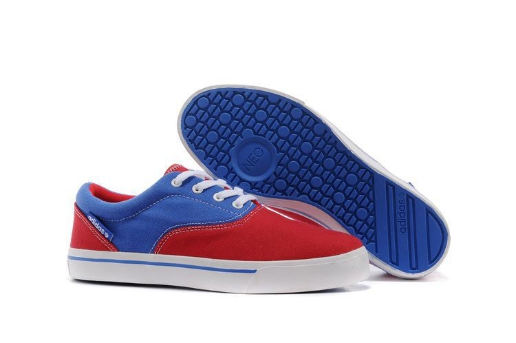 Mens Adidas 2014 Style NEO canvas sneakers Red/Blue/White